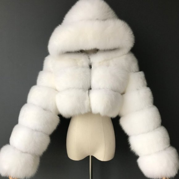 Luxury Winter Warm Fluffy Faux Fur Short Jacket - Picture 2 of 10